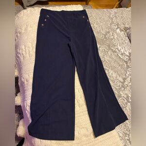 NAVY | wide leg pant size L with gold buttons